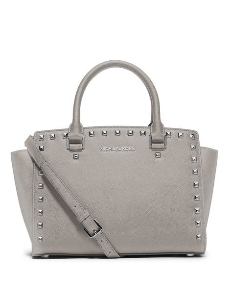 michael kors selma white tote bag|Selma Medium Saffiano Leather Crossbody Bag .